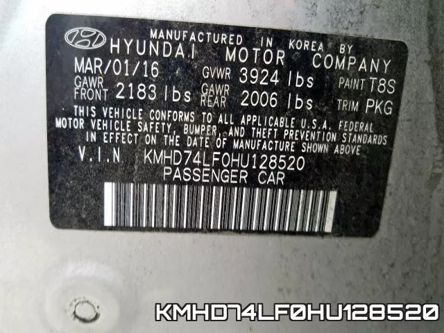 KMHD74LF0HU128520 фото 2