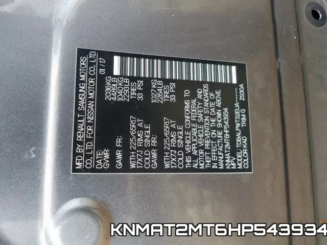 KNMAT2MT6HP543934 фото 2
