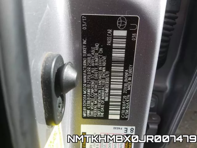NMTKHMBX0JR007479 фото 2