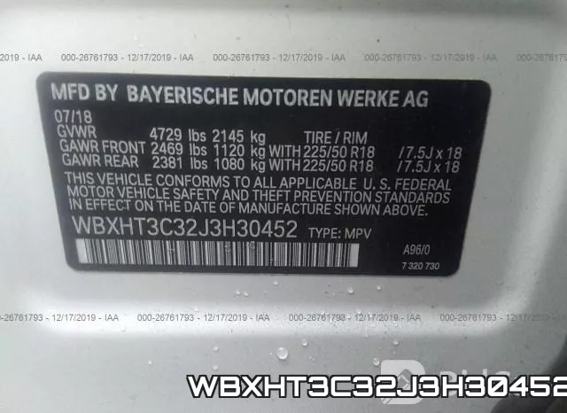 WBXHT3C32J3H30452 фото 10