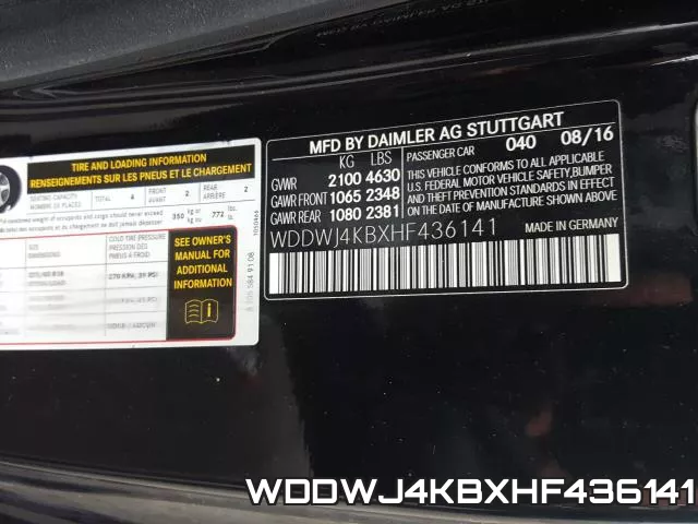 WDDWJ4KBXHF436141 фото 2