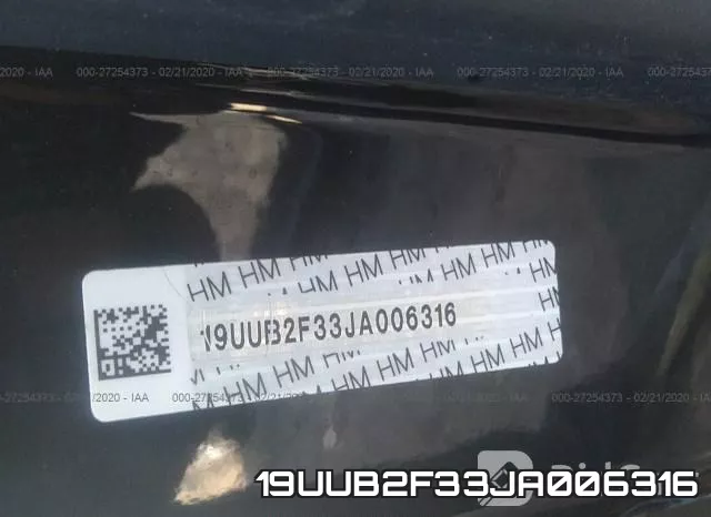 19UUB2F33JA006316 фото 10