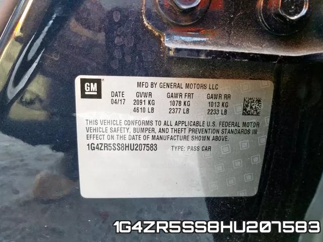 1G4ZR5SS8HU207583 фото 2