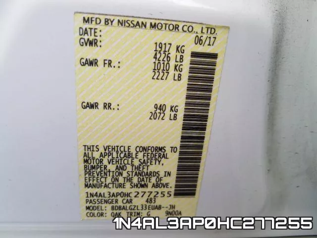 1N4AL3AP0HC277255 фото 2