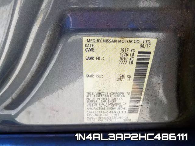 1N4AL3AP2HC486111 фото 2
