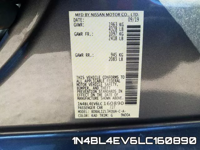 1N4BL4EV6LC160890 фото 2