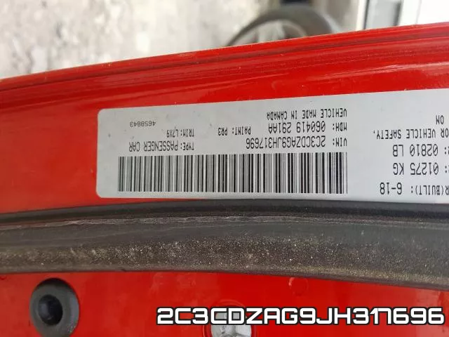 2C3CDZAG9JH317696 фото 2