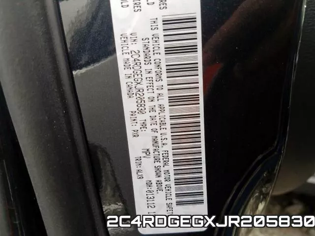 2C4RDGEGXJR205830 фото 2