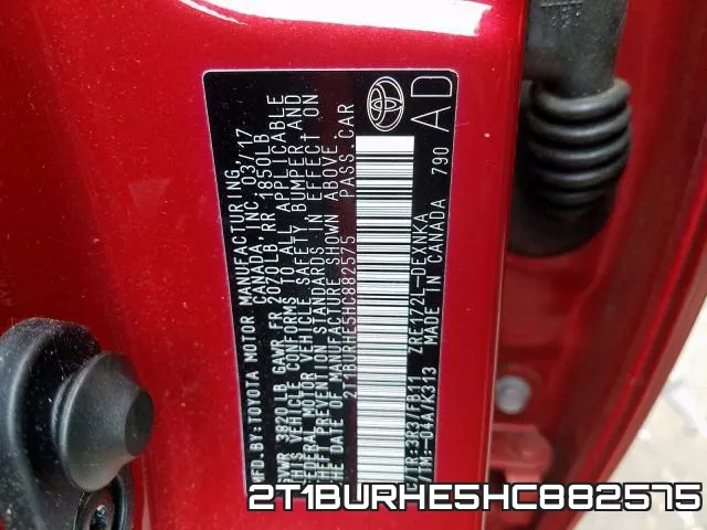 2T1BURHE5HC882575 фото 2