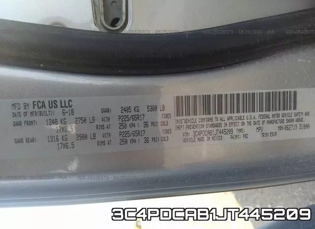 3C4PDCAB1JT445209 фото 10