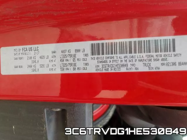 3C6TRVDG1HE530849 фото 2