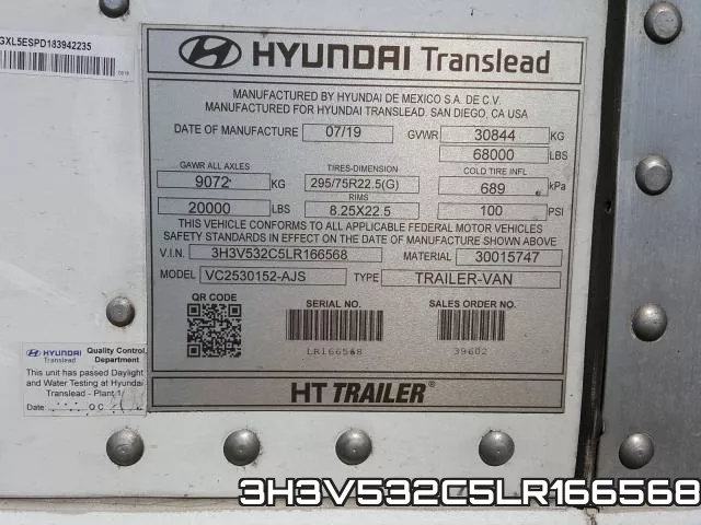 3H3V532C5LR166568 фото 2