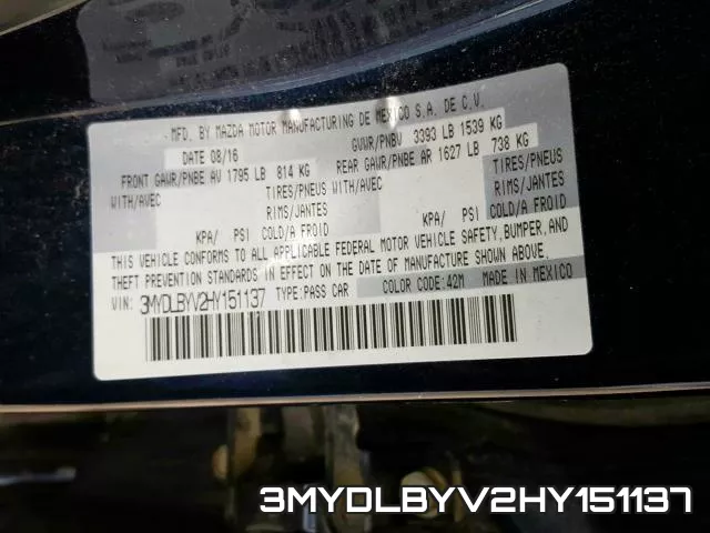 3MYDLBYV2HY151137 фото 2