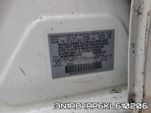 3N1AB7AP6KL610206 фото 2