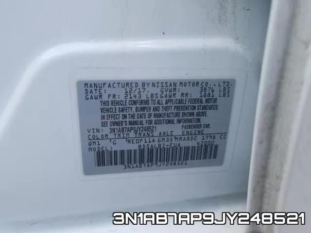 3N1AB7AP9JY248521 фото 2