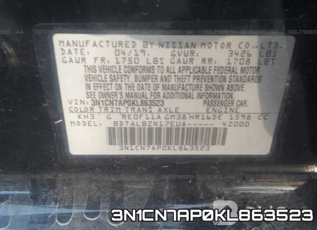 3N1CN7AP0KL863523 фото 10