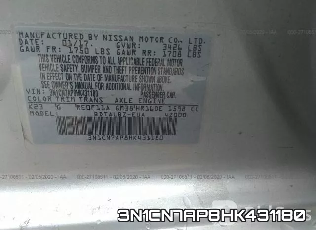 3N1CN7AP8HK431180 фото 10
