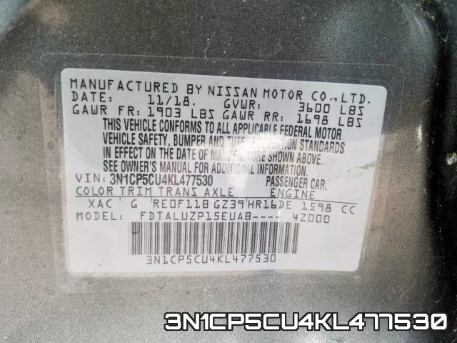 3N1CP5CU4KL477530 фото 2