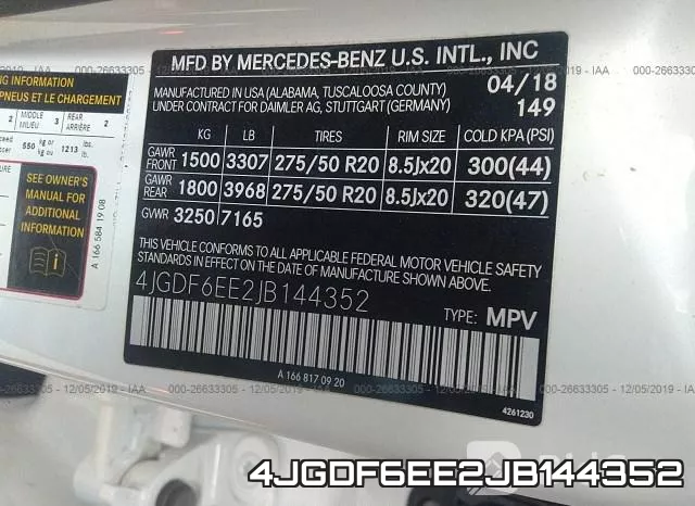 4JGDF6EE2JB144352 фото 10