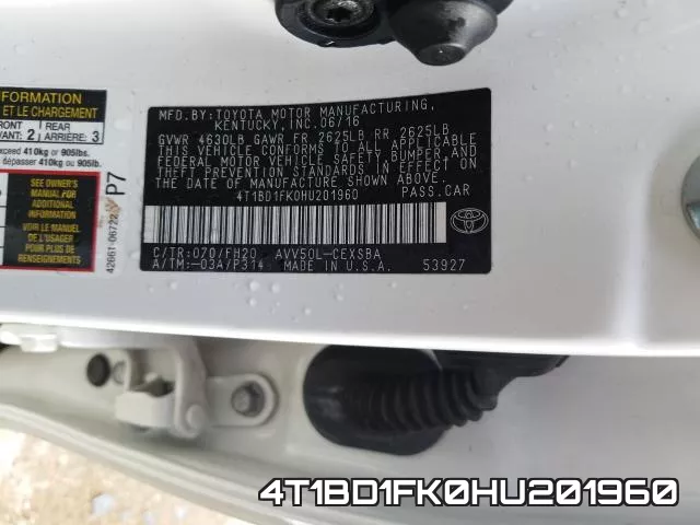 4T1BD1FK0HU201960 фото 2