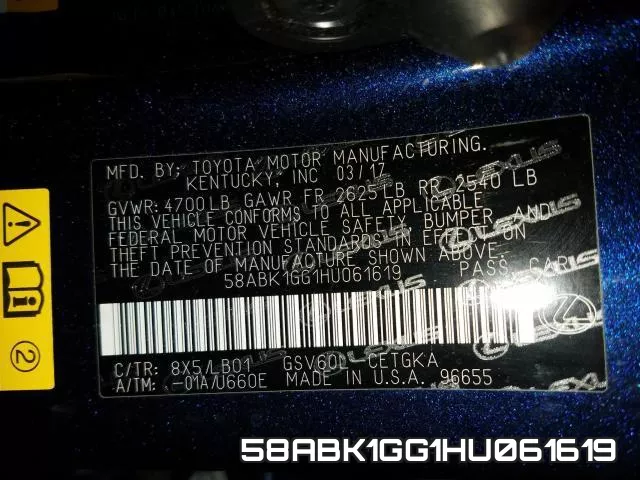 58ABK1GG1HU061619 фото 2