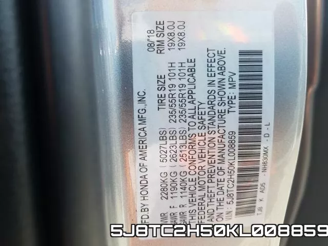 5J8TC2H50KL008859 фото 2