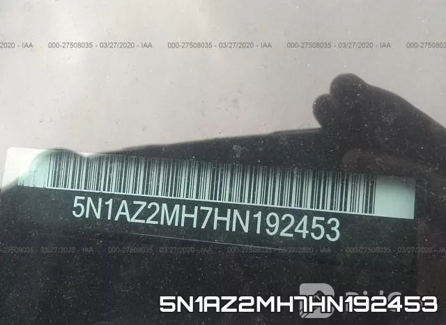 5N1AZ2MH7HN192453 фото 10