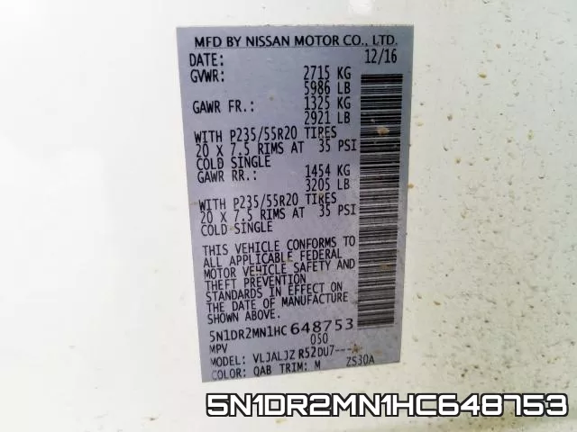 5N1DR2MN1HC648753 фото 2