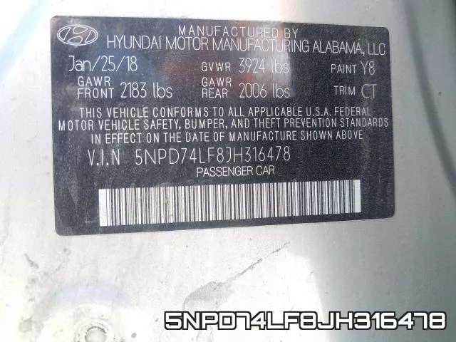 5NPD74LF8JH316478 фото 2