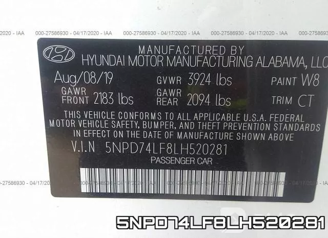 5NPD74LF8LH520281 фото 10