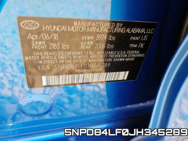 5NPD84LF0JH345289 фото 2