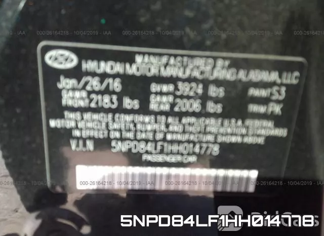 5NPD84LF1HH014778 фото 10