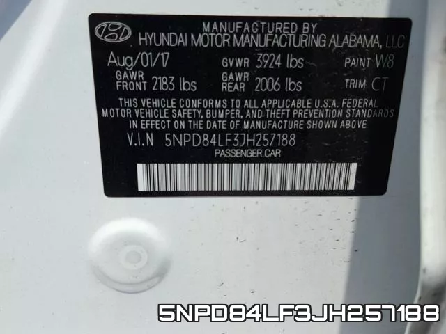 5NPD84LF3JH257188 фото 2