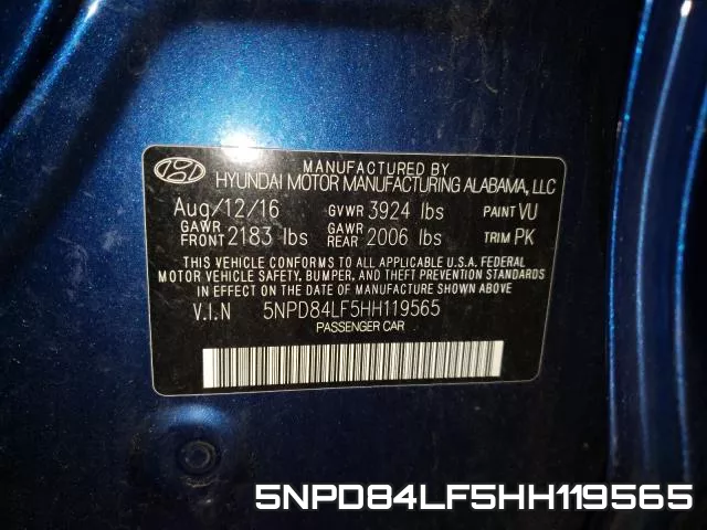 5NPD84LF5HH119565 фото 2
