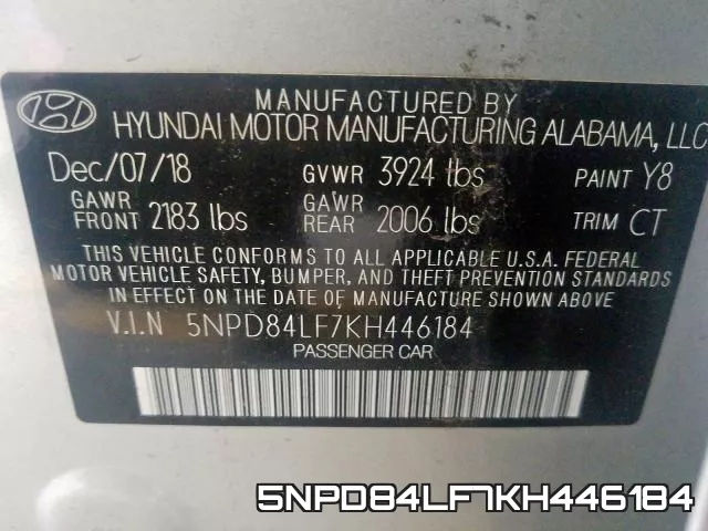 5NPD84LF7KH446184 фото 2