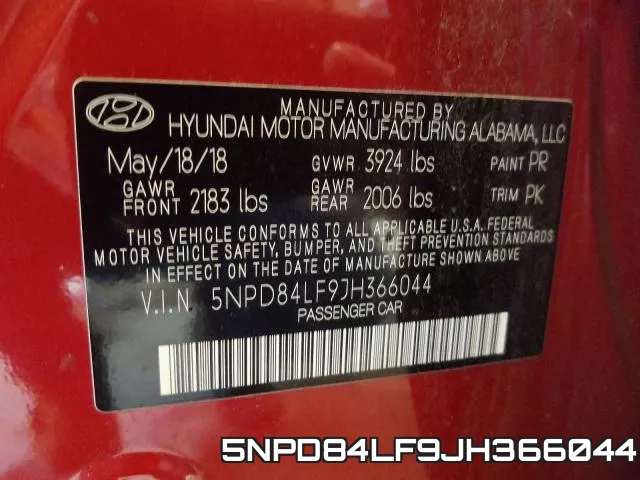 5NPD84LF9JH366044 фото 2
