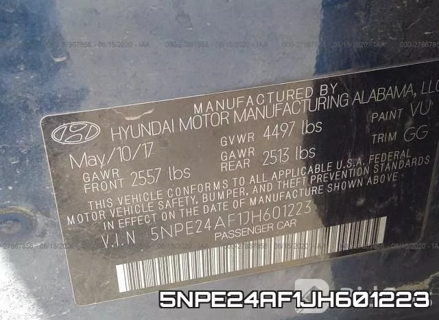 5NPE24AF1JH601223 фото 10
