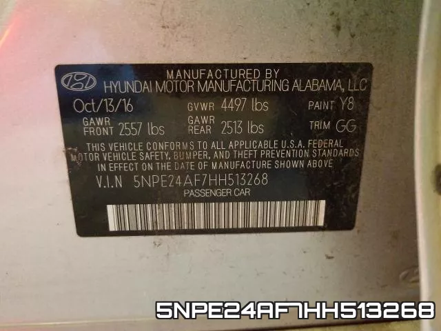 5NPE24AF7HH513268 фото 2
