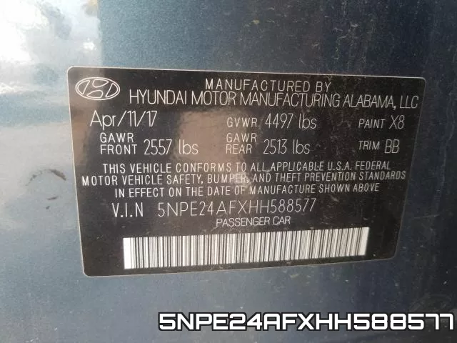 5NPE24AFXHH588577 фото 2