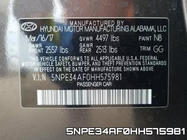 5NPE34AF0HH575981 фото 2