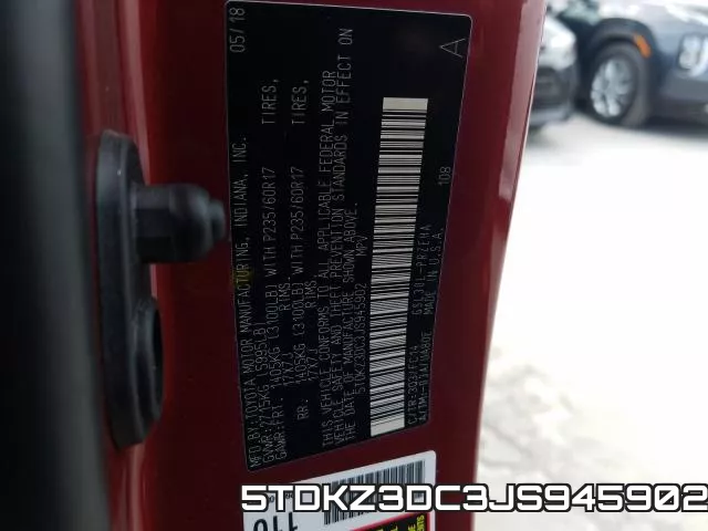 5TDKZ3DC3JS945902 фото 2