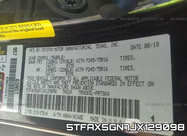5TFAX5GN7JX129098 фото 10