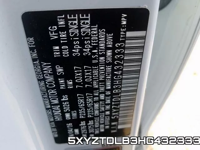 5XYZTDLB3HG432333 фото 2