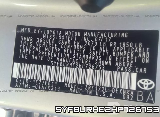 5YFBURHE2HP726753 фото 10