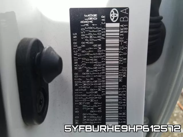 5YFBURHE9HP612572 фото 2