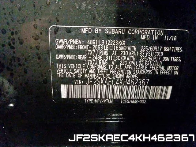 JF2SKAEC4KH462367 фото 2