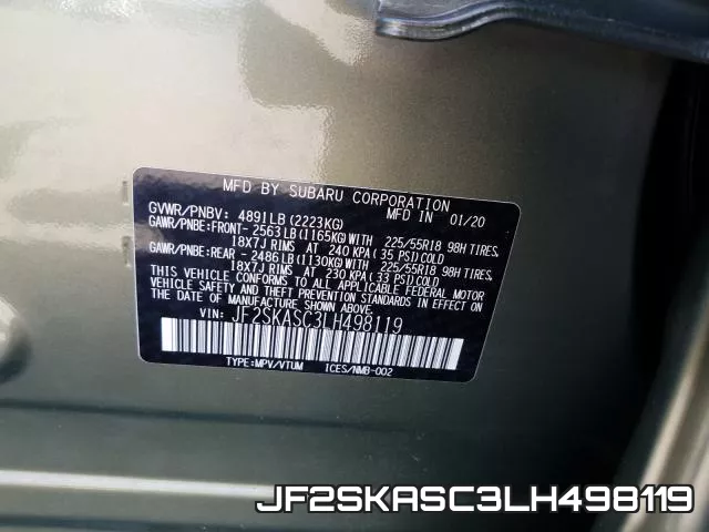 JF2SKASC3LH498119 фото 2