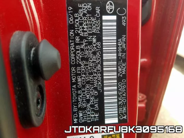 JTDKARFU8K3095168 фото 2