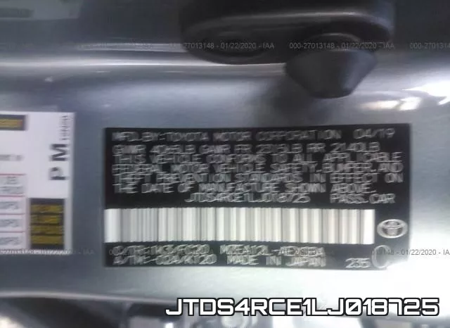JTDS4RCE1LJ018725 фото 10