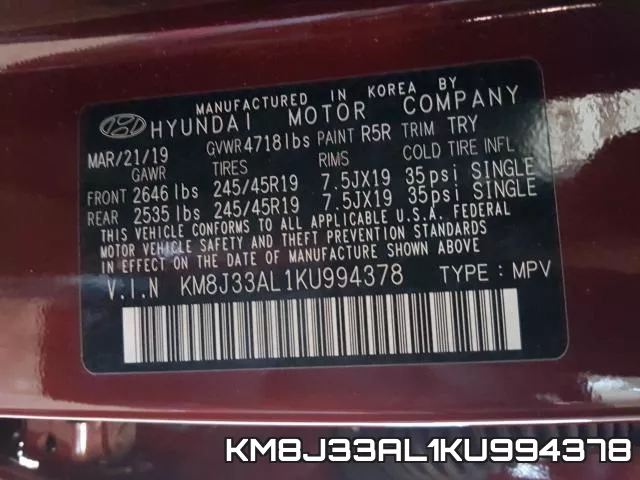 KM8J33AL1KU994378 фото 2